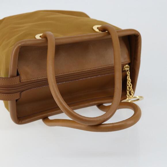 CELINE Hand Bag Nylon Brown Gold - Picture 7 of 13